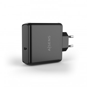 AISENS Cargador PD3.0 QC3.0 1 Puerto 1xUSB-C 60W, Negro ASCH-1PD60-BK