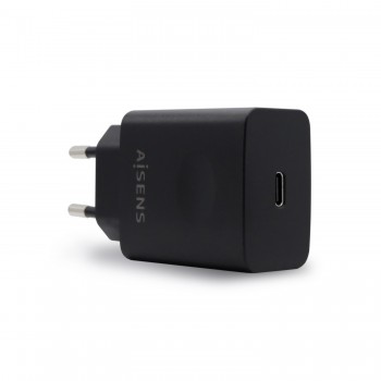 AISENS Cargador USB-C PD 3.0 1 Puerto 1x USB-C 20 W, Negro ASCH-1PD20-BK