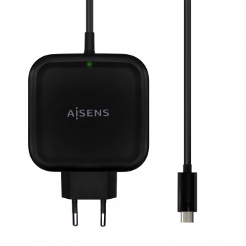 AISENS Cargador 65W PD3.0 QC3.0 1XUSB-C 1.2M, Negro ASCH-1PD65WL-BK