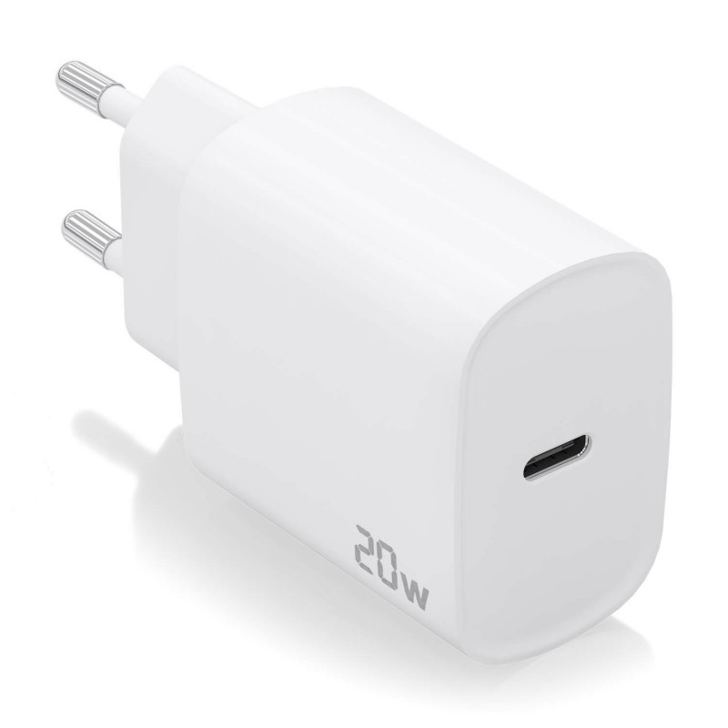 AISENS Cargador USB-C PD3.0 1 Puerto 1xUSB-C 20W, Blanco A110-0752