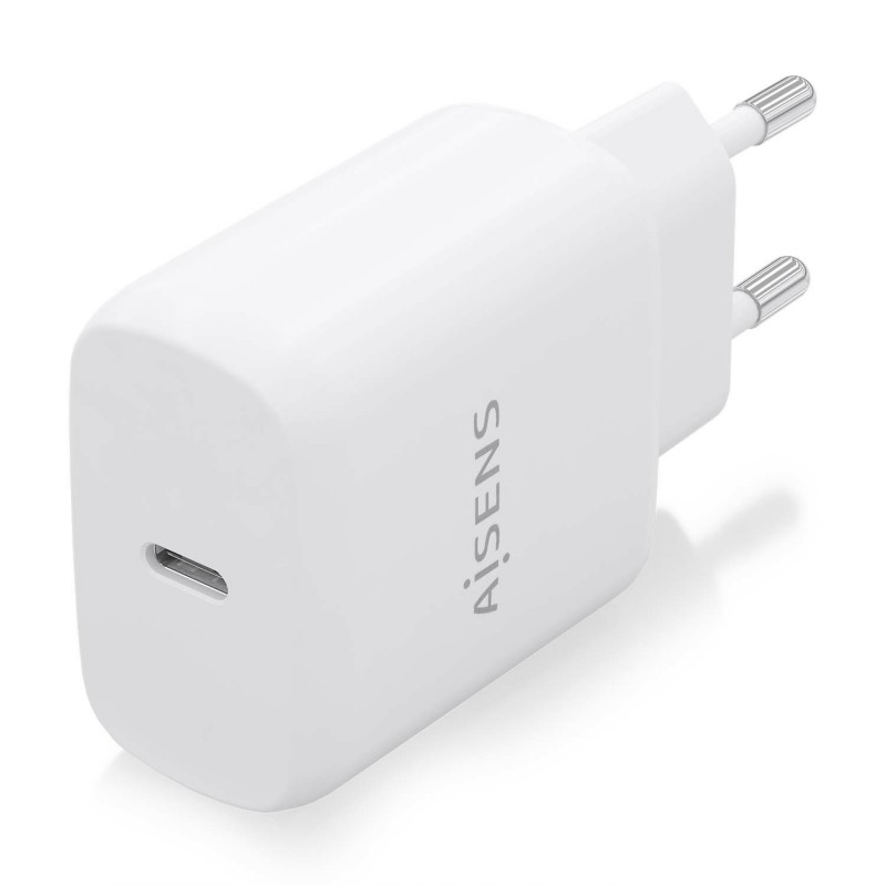 AISENS Cargador USB-C PD3.0 1 Puerto 1xUSB-C 25W, Blanco A110-0756