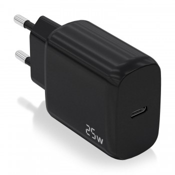 AISENS Cargador USB-C PD3.0 1 Puerto 1xUSB-C 25W, Negro A110-0757