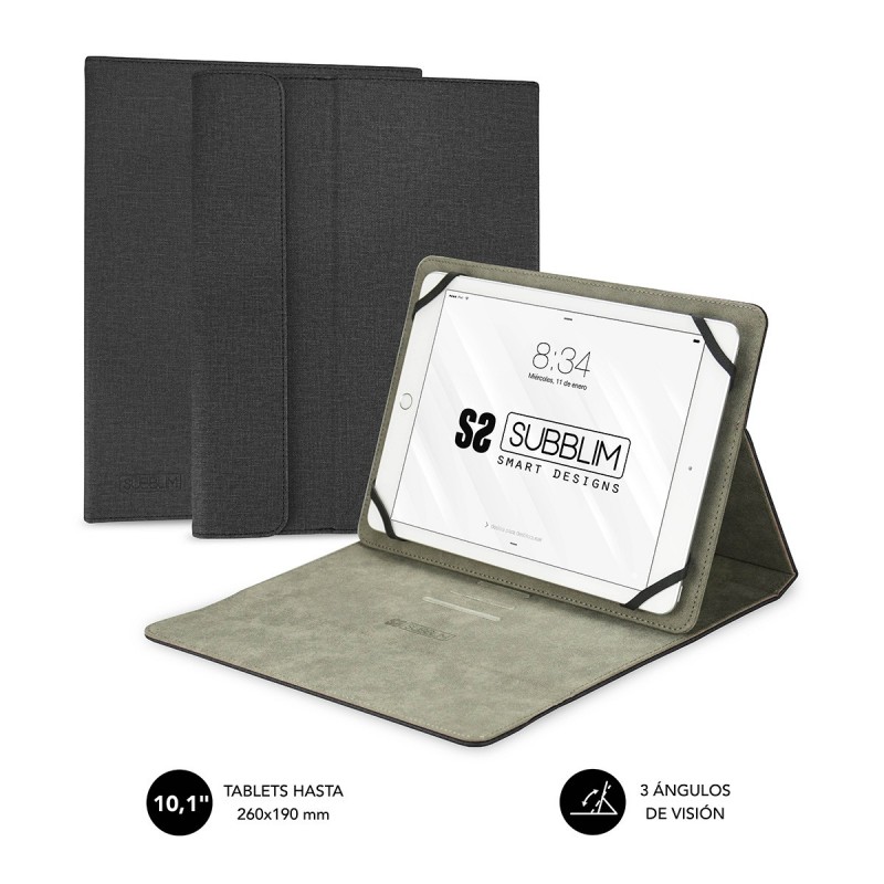 SUBBLIM Funda Tablet Clever Stand Tablet Case 10,1" Black SUB-CUT-1CT001