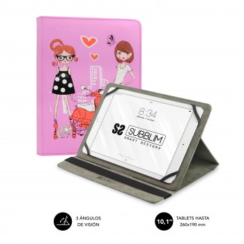 SUBBLIM Funda Tablet Universal TRENDY CASE FASHION GIRLS 10.1" SUB-CUT-4TC004