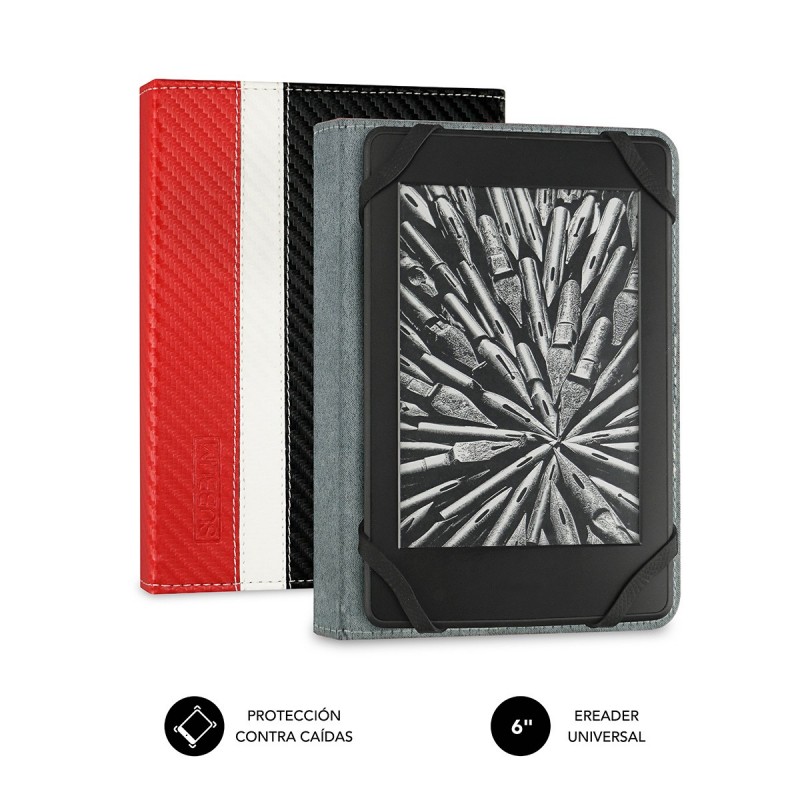SUBBLIM Funda Libro Electrónico Clever Ebook Case 6" Red SUB-CUE-1EC002