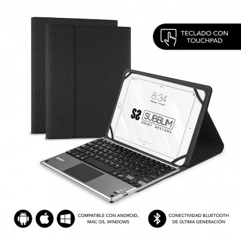 SUBBLIM Funda con Teclado KEYTAB PRO BLUETOOTH 10,1" TOUCHPAD Black SUB-KT2-BTP001
