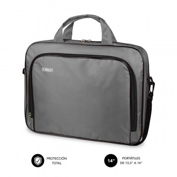 SUBBLIM Maletín Ordenador Oxford Laptop Bag 13,3"-14" Grey SUB-LB-1OLB031