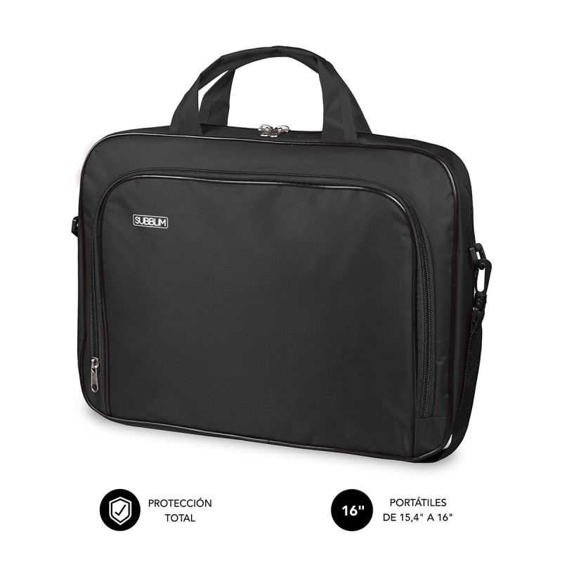 SUBBLIM Maletín Ordenador Oxford Laptop Bag 15,4-16" Black SUB-LB-1OLB050