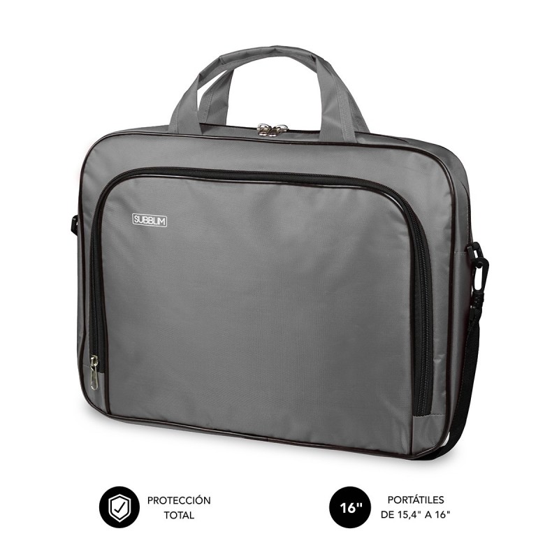 SUBBLIM Maletín Ordenador Oxford Laptop Bag 15,4-16" Grey SUB-LB-1OLB051