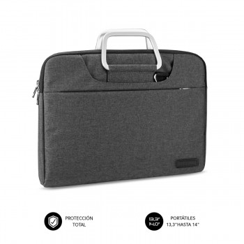 SUBBLIM Funda Ordenador Business Laptop Sleeve 13,3-14" Grey SUB-LS-1BS0002