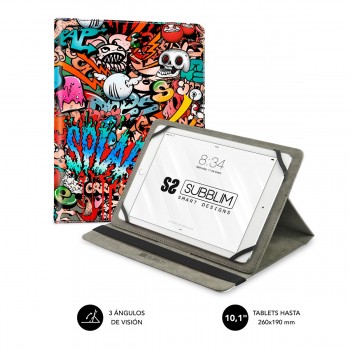 SUBBLIM Funda Tablet Universal TRENDY CASE GRAFFITI 10.1" SUB-CUT-4TC010