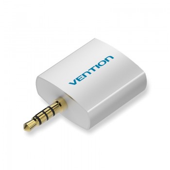 Adaptador Audio Vention BDAW0 - Jack 3.5 Macho - 2x Jack 3.5 Hembra - Blanco
