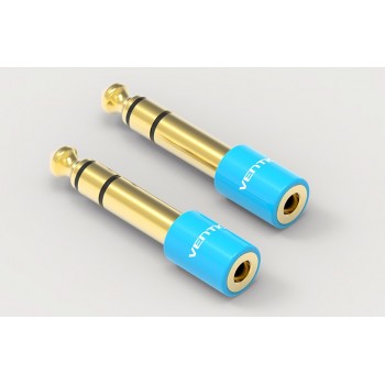 Adaptador Jack Vention VAB-S01-L - Jack 6.5 Macho - Jack 3.5 Hembra - Azul