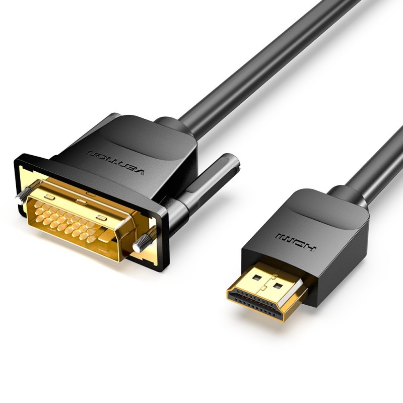 Vention Cable Conversor ABFBH - DVI Macho - HDMI Macho - 2m - Negro