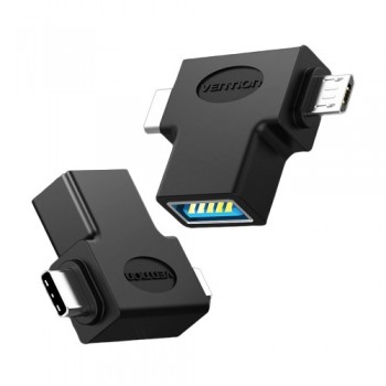 Adaptador USB 3.0 Vention CDIB0 - USB Tipo-C Macho - MicroUSB Macho