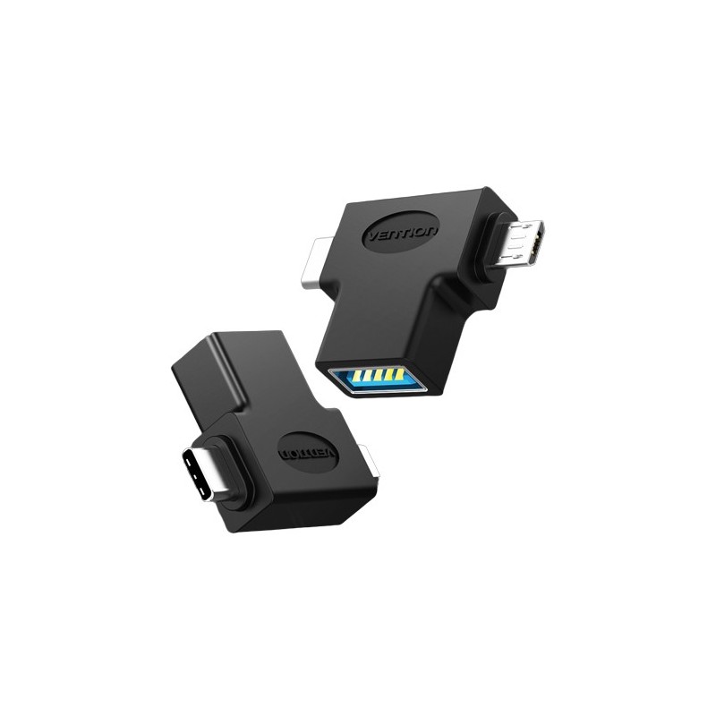 Adaptador USB 3.0 Vention CDIB0 - USB Tipo-C Macho - MicroUSB Macho