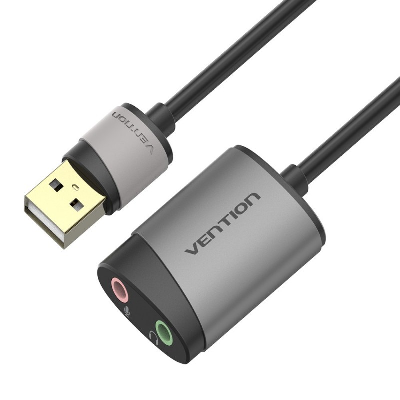 Vention Tarjeta de Sonido CDKHB - USB Macho - 2xJack 3.5 Hembra