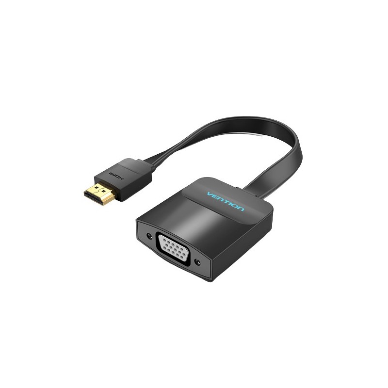 Vention Cable Conversor 74345 - HDMI Macho - VGA Hembra - Jack 3.5 Hembra - 15cm - Negro