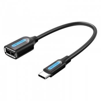 Vention Conversor CCSBB - USB Tipo-C Macho - USB Hembra - 15cm - Negro