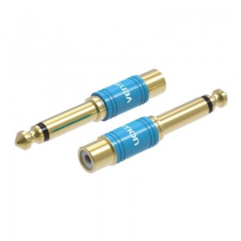Vention Adaptador Jack VDD-C03 - RCA Hembra - Jack 6.5 Macho - Azul