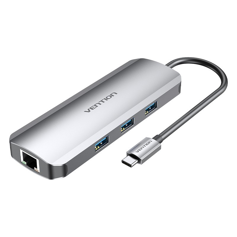 Docking USB Tipo-C Vention TOLHB - 1xHDMI - 3xUSB - 1xUSB Tipo-C PD - 1xRJ45 - 1xLector Tarjetas SD 