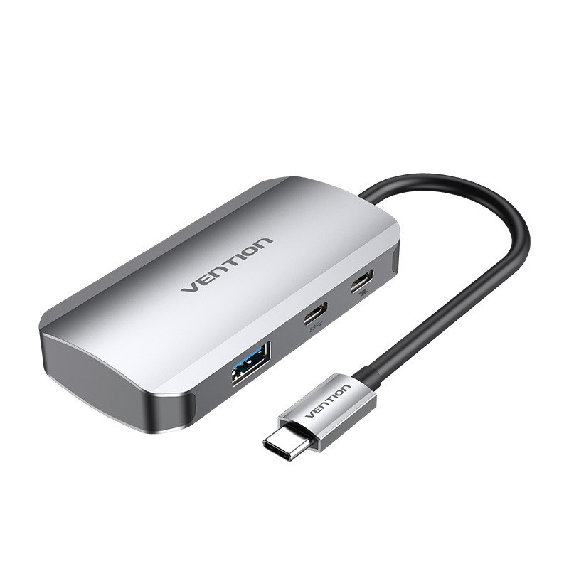 Hub USB Tipo-C Vention TNDHB - 3xUSB - 1xUSB Tipo-C - 1xUSB Tipo-C PD