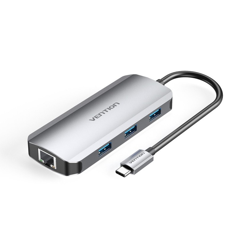 Docking USB Tipo-C Vention TOHHB - 1xHDMI - 3xUSB - 1xRJ45 - 1xUSB Tipo-C PD