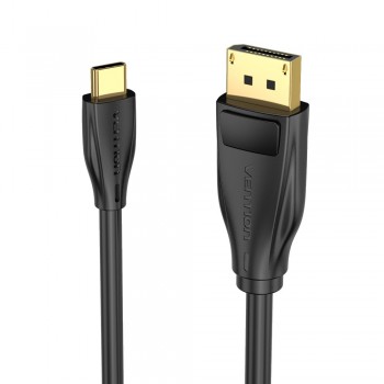 Vention Cable Conversor CGYBH - USB Tipo-C Macho - Displayport Macho - 1m - Negro