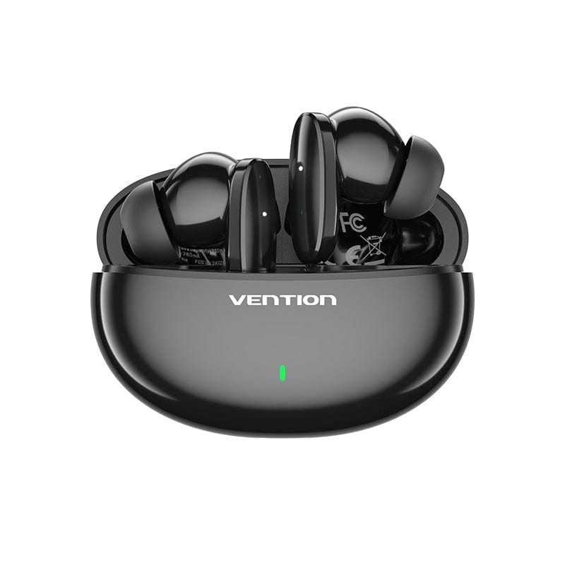 Auriculares Bluetooth Vention NBFB0 con estuche de carga - Autonomía 7h - Negros
