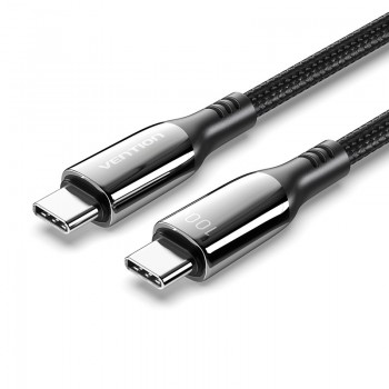 Vention Cable USB 2.0 Tipo-C 5A 100W CTKBAV - USB Tipo-C Macho - USB Tipo-C Macho - 1.2m - Negro