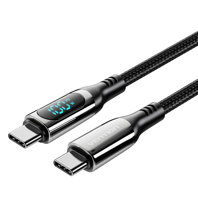 Vention Cable USB 2.0 Tipo-C 5A 100W TAYBAV - USB Tipo-C Macho - USB Tipo-C Macho - 1.2m - con Panta