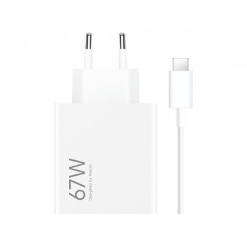 Cargador de Pared Xiaomi 67W HyperCharge Combo (Type-A) - 1xUSB + Cable USB Tipo-C - 67W 67W HYPC COM USBA