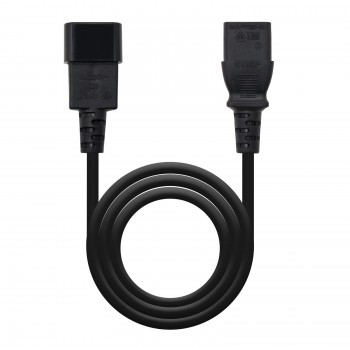 Cable Alargador de Alimentación Nanocable 10.22.0203 - IEC C13 Hembra - IEC C14 Macho - 3m - Negro