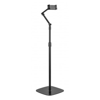 AISENS Soporte de suelo universal ajustable (3 pivotes) para tablet, Negro MSF3P-301