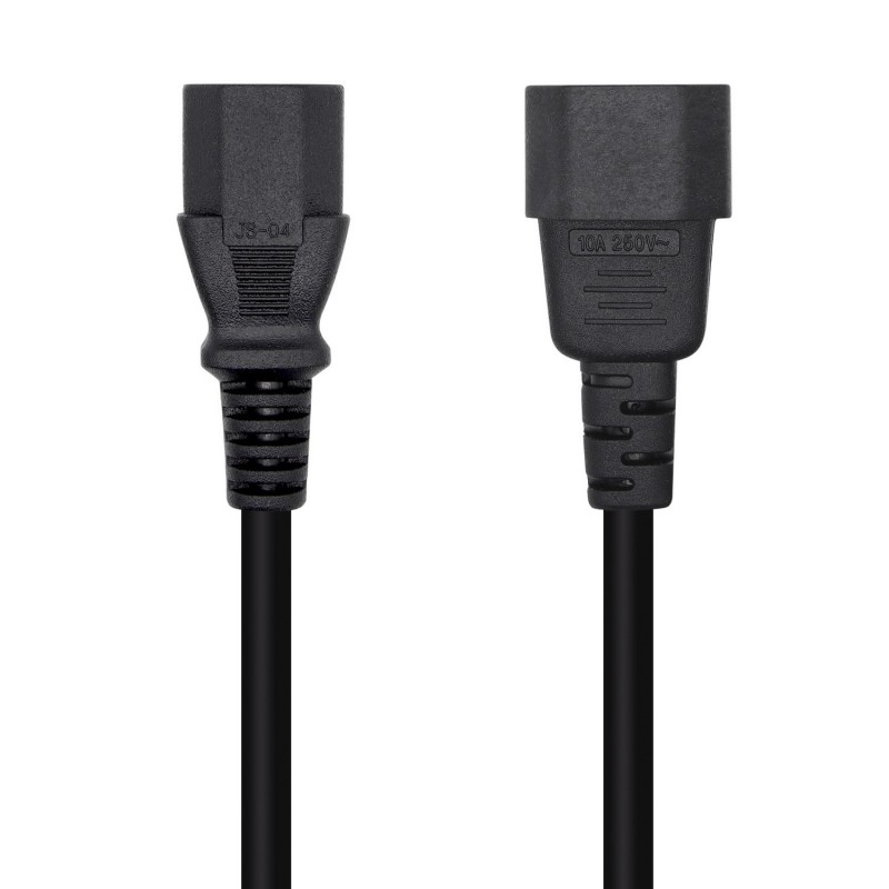 Cable Alimentación Aisens A132-0466 - C13 Hembra - C14 Macho - Hasta 1500W - 3m - Negro