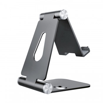 AISENS Soporte De Sobremesa Tamaño M Ajustable (2 Pivotes) Para Movil  - Tablet, Gris MS2PM-088