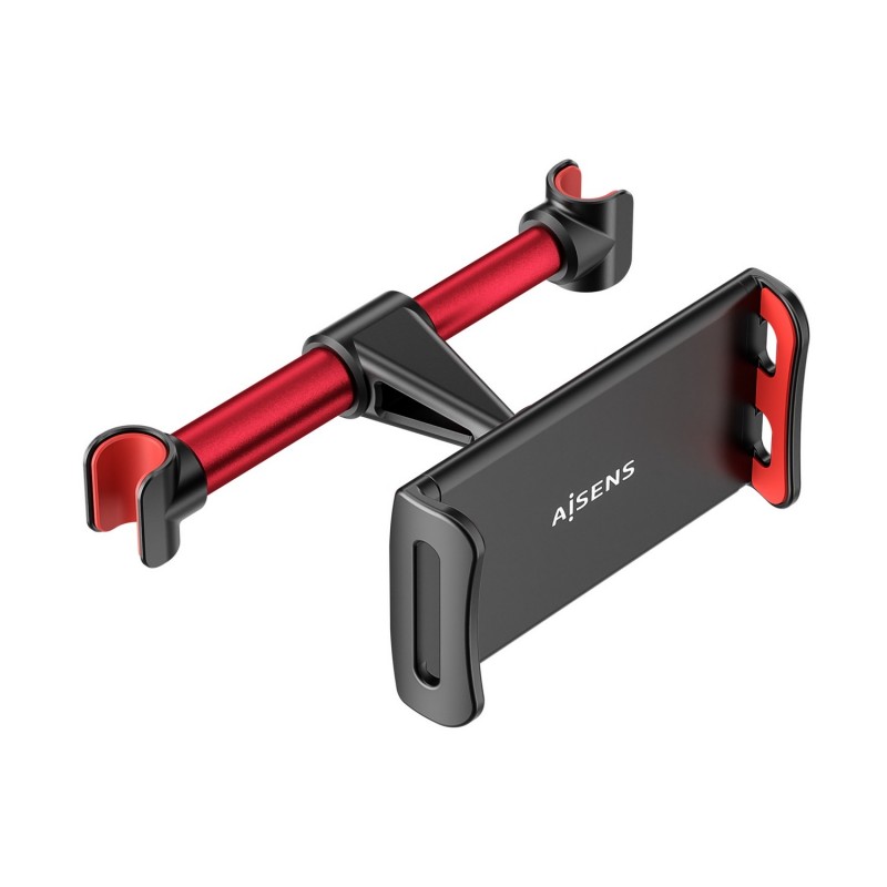 AISENS Soporte Coche Ajustable (1 Pivote) Para Reposacabezas Para Telefono  - Tablet, Rojo MSC1P-105