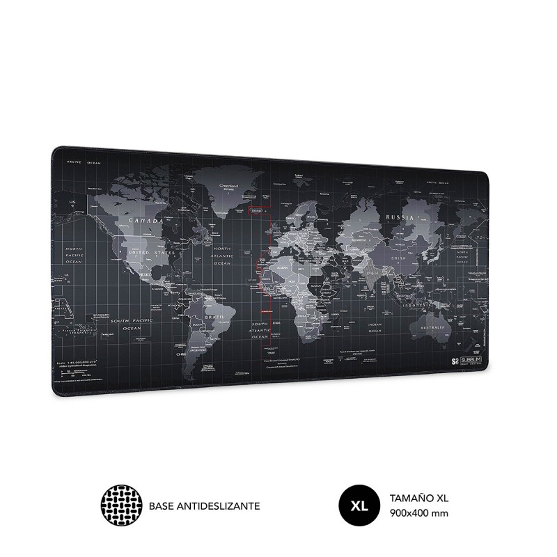 Alfombrilla Subblim 01PUW01 World XL - 900 x 400 x 3 mm SUB-MP-01PUW01