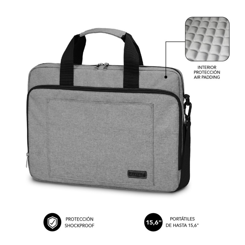 SUBBLIM Maletín Ordenador Air Padding Laptop bag 15,6" Grey SUB-LB-4APLB10