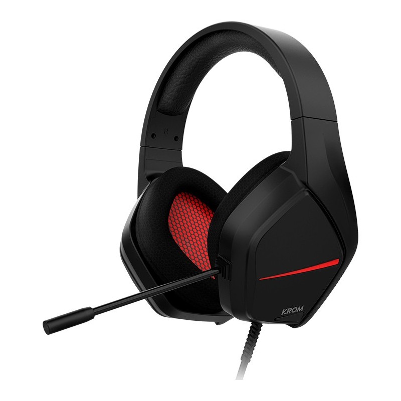 Auriculares Gaming con Micrófono Krom Kopa Move - Jack 3.5 - Negros NXKROMKOPAMOVE