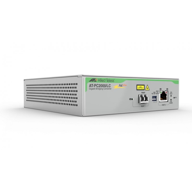 Allied Telesis AT-PC2000 LC-960 convertidor de medio 1000 Mbit s 850 nm Gris