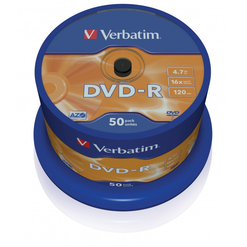 DVD-R Verbatim Advanced AZO 16X - Tarrina-50uds 43548