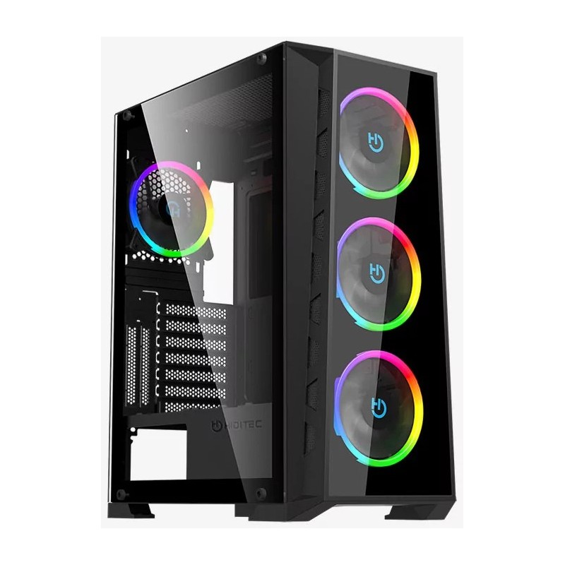 Caja Gaming Semitorre Hiditec MH12 GLASS CHA010054