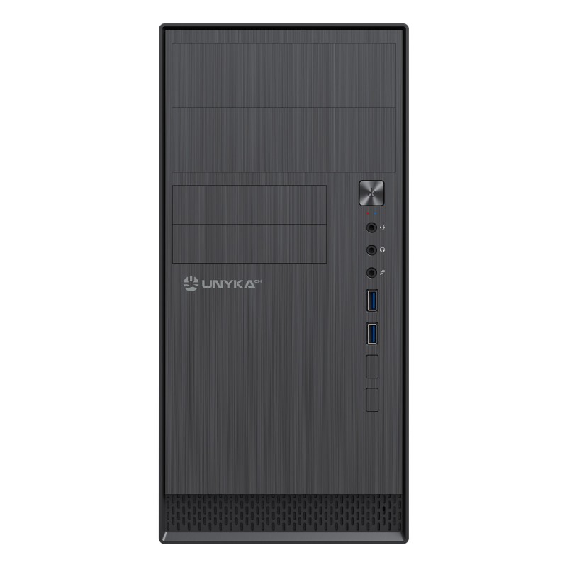 Boîtier PC Slim Noir Unyka 52085 - Format Micro-ATX - Design Compact Et élégant