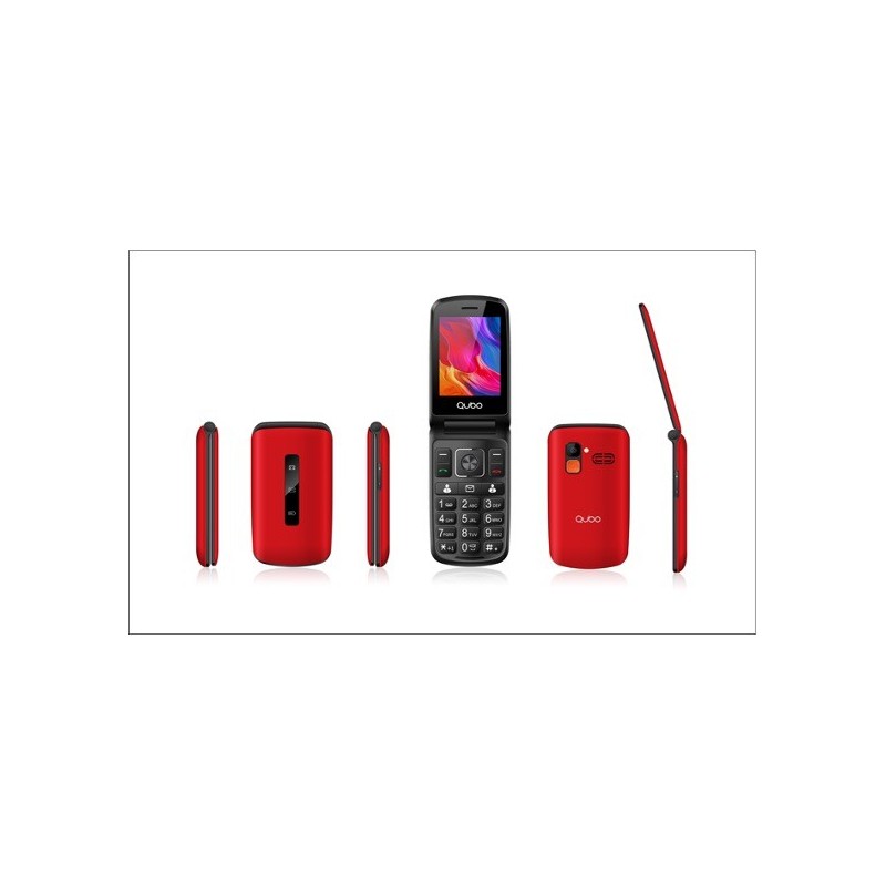 Qubo P-210 NW 7,11 cm (2.8") Negro, Rojo Teléfono con cámara P-210NWRD