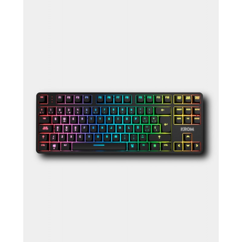 Teclado Gaming Mecánico Krom Kernel Pro - Negro y Blanco NXKROMKERNELPROSP