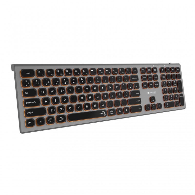 Teclado Inalámbrico Subblim Master - Gris y Negro SUBKB-3MIE310