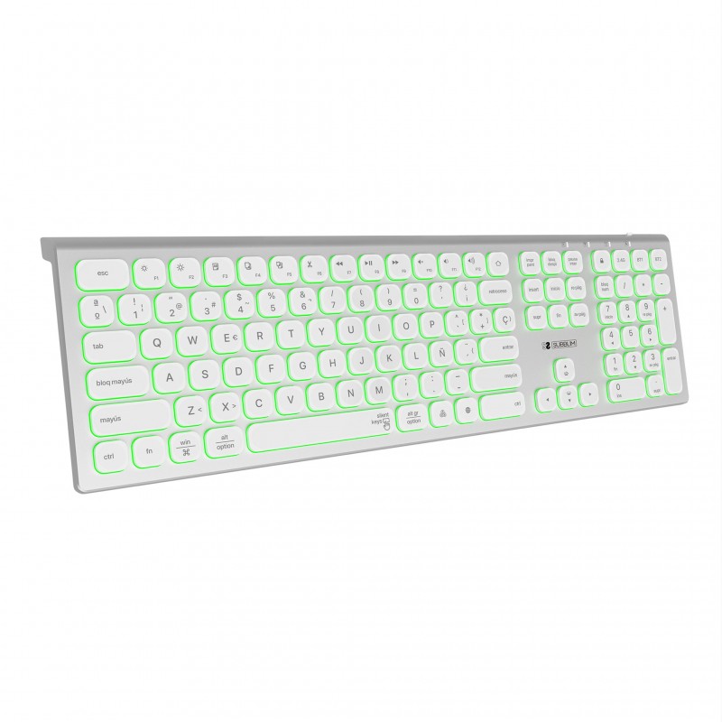 Teclado Inalámbrico Subblim Master - Plata y Blanco SUBKB-3MIE300