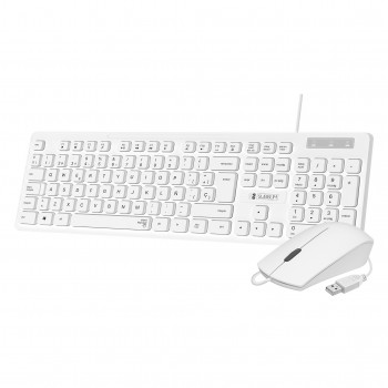 Teclado y Ratón Subblim Combo Business Slim Silencioso - Blanco SUBKBC-CSSK02