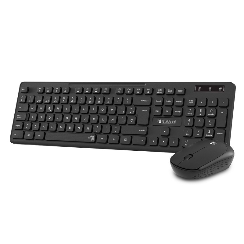 Teclado y Ratón Inalámbrico Subblim Combo Business Slim CSSW10 - Negro SUBKBC-CSSW10